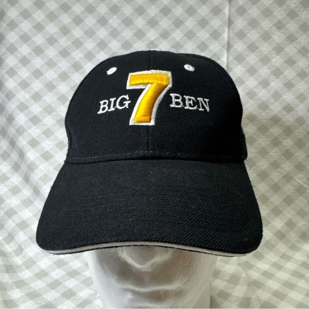Pittsburgh Steelers Big Ben Roethlisberger Hat #7 NFL Snapback Black Adjustable